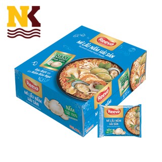 MÌ Reeva lẩu nấm hải sản 85g x 30 gói (tặng 6 ly mì gold tôm)