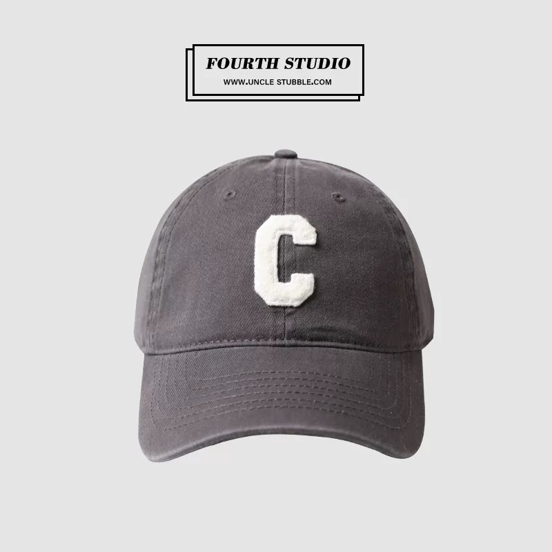 Mũ Lưỡi Trai Thêu Chữ C Đơn Giản Thời Trang Mùa Hè Hàn Quốc Cho Cặp Đôi