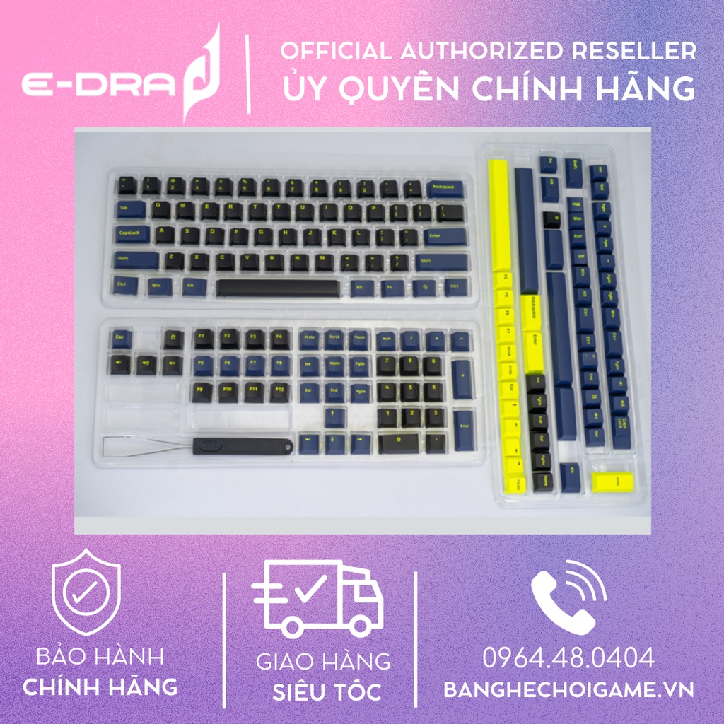 Bộ keycap E-Dra Night Runner EKC7101 - Cherry Profile - Doube Shot - 160 nút - Hàng chính hãng