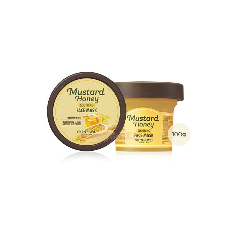 Mặt nạ tẩy tế bào chết Skinfood Mustard Honey Soothing Face mask 100g (chính hãng)