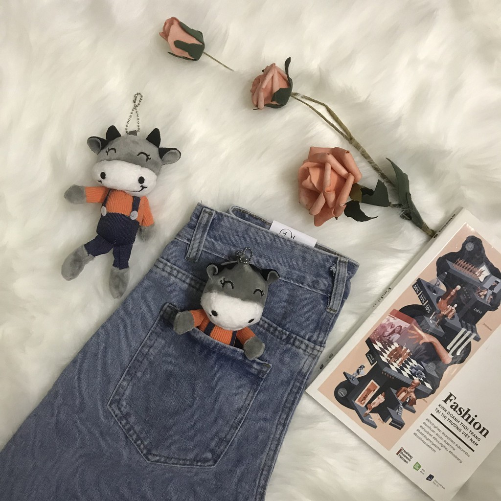 Quần short jean nữ ống rộng lưng cao 5 khuy siêu mềm mịn F62