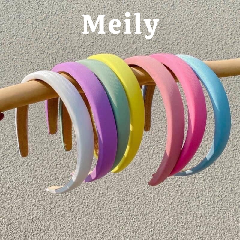 Bờm xốp, băng đô, mấn cài tóc trơn nhiều màu sắc đơn giản Meily store