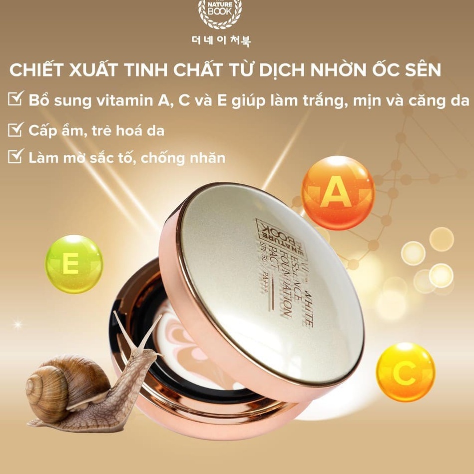 [CHÍNH HÃNG THE NATURE BOOK] PHẤN TƯƠI ĐA NĂNG CHỐNG NẮNG THE NATURE BOOK – PHẤN TƯƠI VITA WHITE ESSENCE FOUNDATION PACT