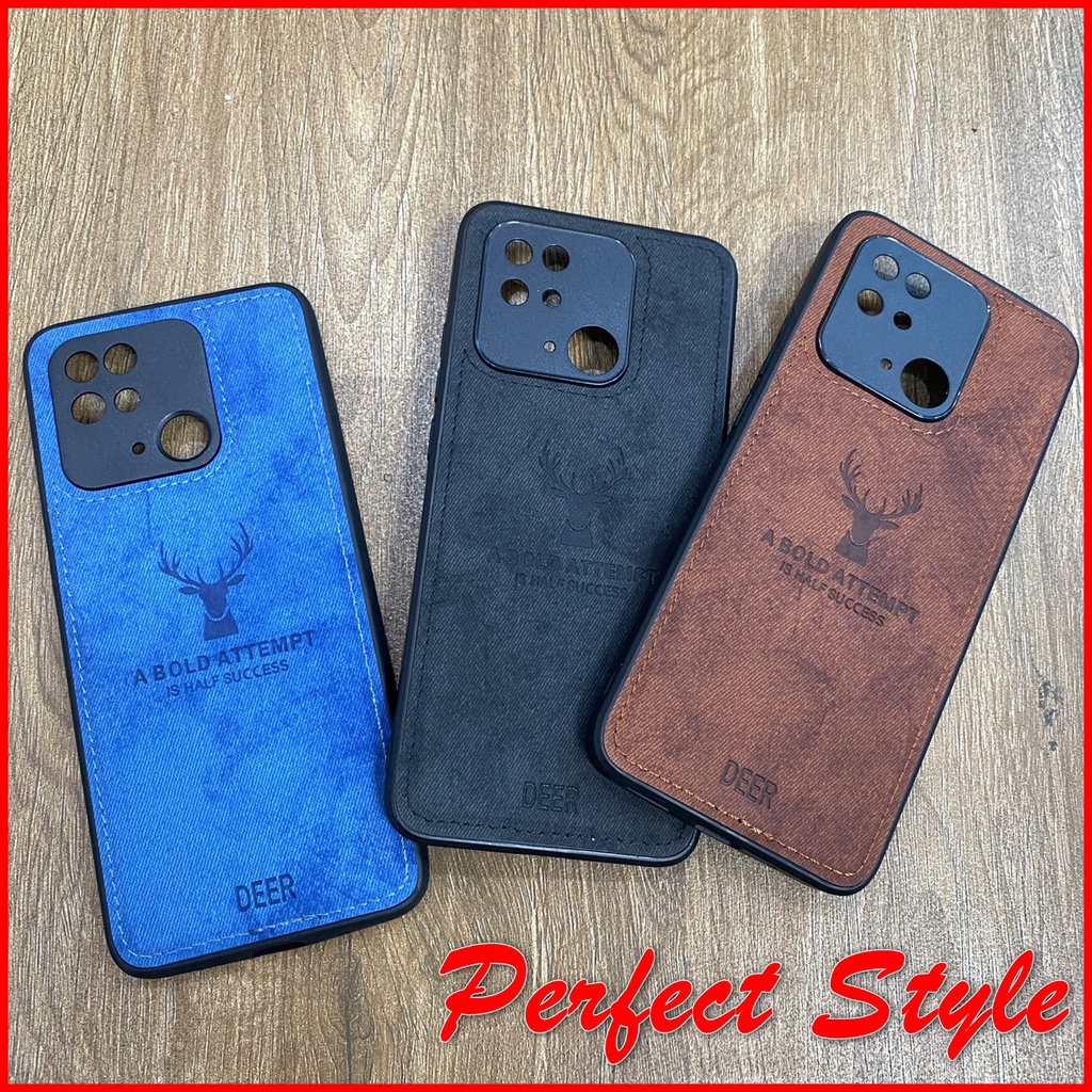 Ốp lưng Vải jean Họa tiết Deer Hươu cho Redmi 10A 10C 12c Redmi 9a 9c Redmi 10 Poco C40