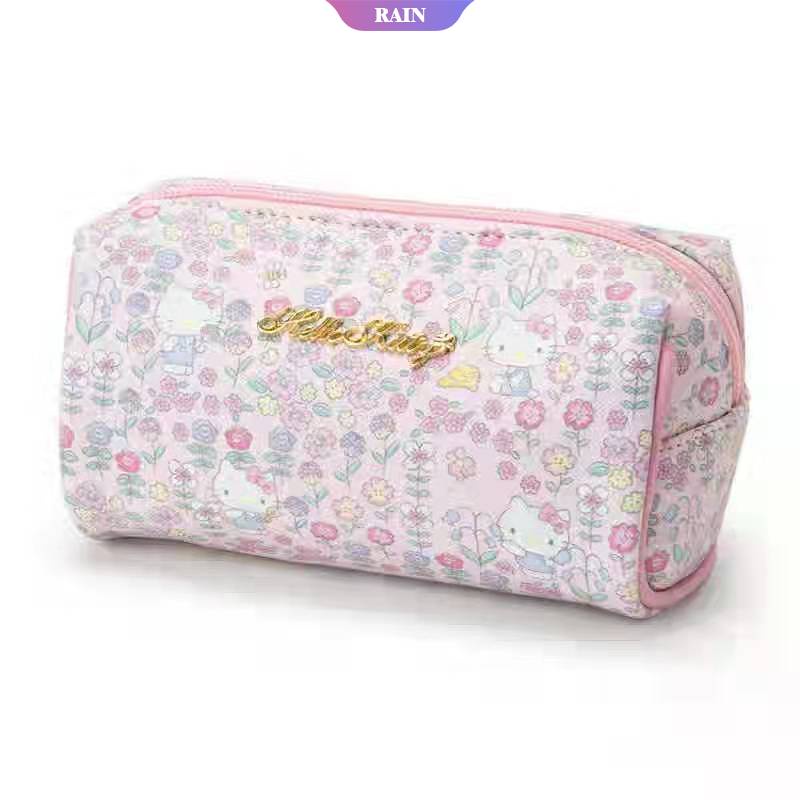 Túi Đựng Bút Chì / Mỹ Phẩm Sức Chứa Lớn In Họa Tiết Hoạt Hình Sanrio Hello Kitty My Melody Nhỏ Nhắn Có Khóa Kéo [RAIN]