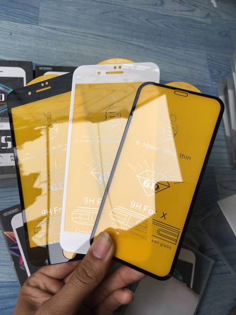 Kính cường lực full màn lp phủ nano siêu mượt rất dễ dán 6/6s/7/8/7plus/8plus