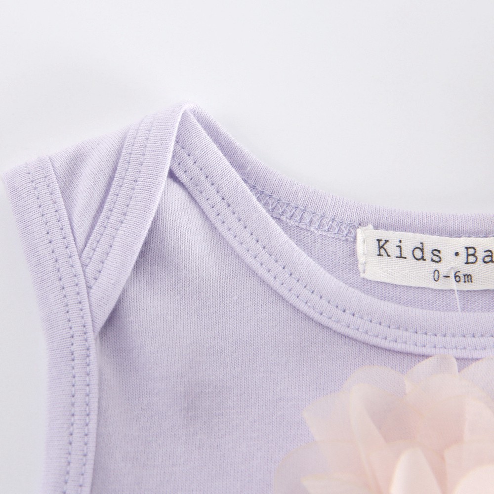 Áo Liền Quần Sanlutoz Không Tay Màu Tím Mùa Hè Cho Bé Gái