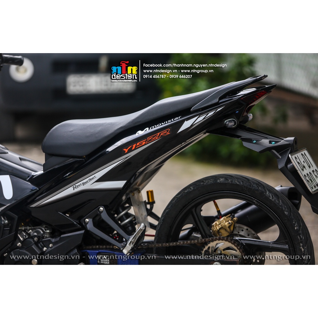 Tem rời Exciter 150 Movistar đen trắng