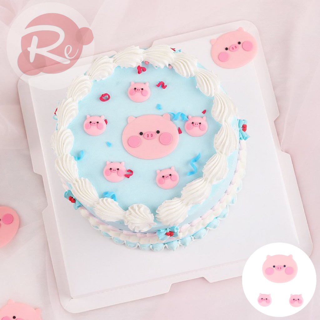 [SIÊU RẺ❤️] – Que cắm Silicon - Heo con (Mẫu 55) - Trang trí bánh sinh nhật bánh kem