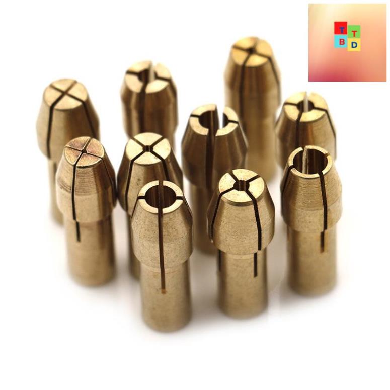 Bộ đầu kẹp mũi khoan bằng đồng  0.5-3.2mm chuôi 4.8mm cho máy mài mini