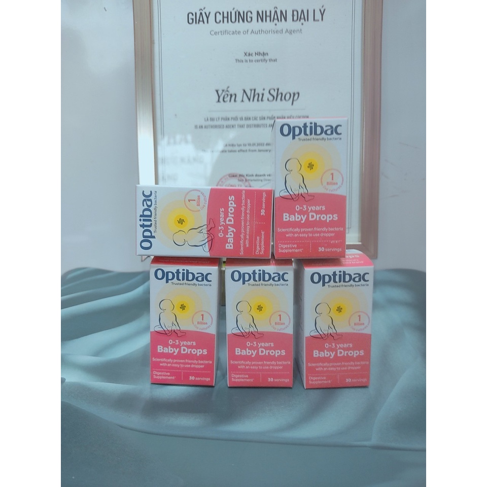 Men vi sinh optibac drop hồng  hàng UK DATE T7/2023