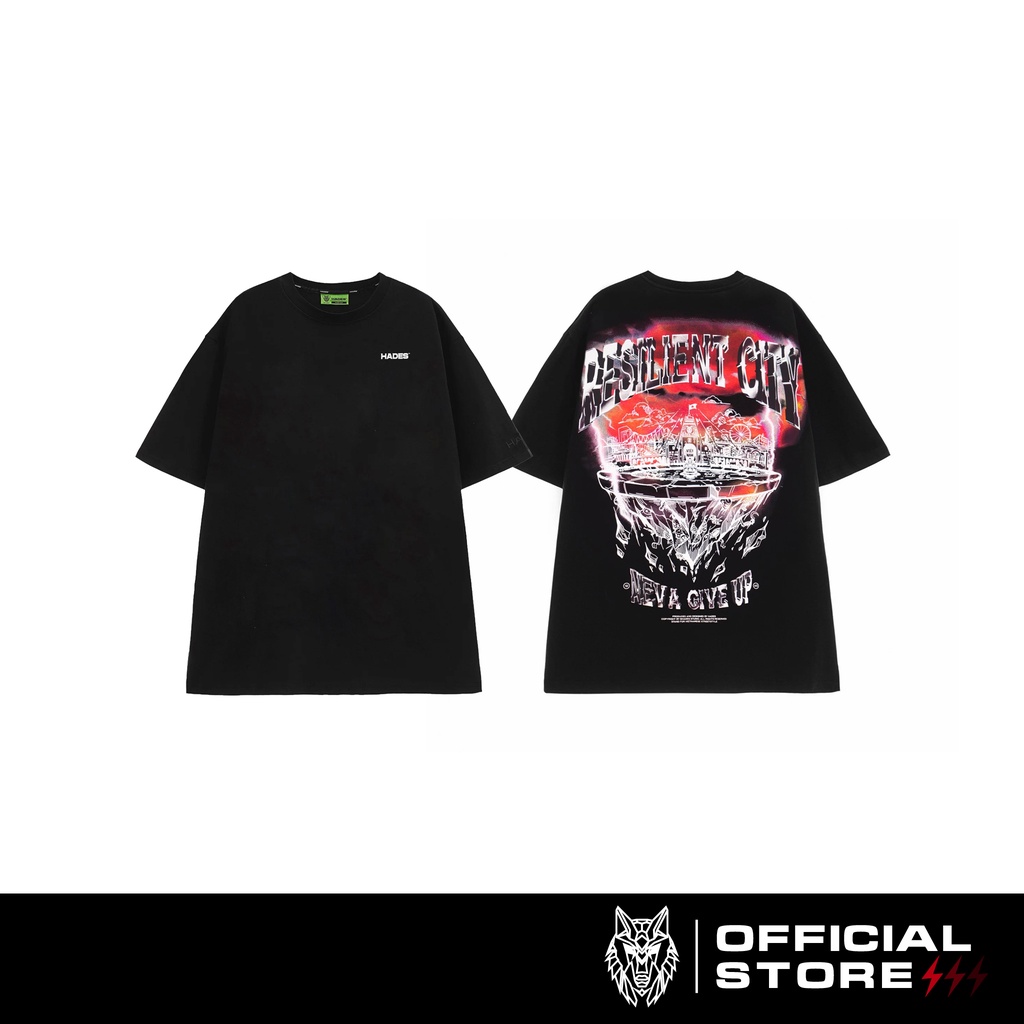 Áo Thun Tay Lỡ Unisex RESILENT CITY 100% Cotton HADES Brand Chính Hãng