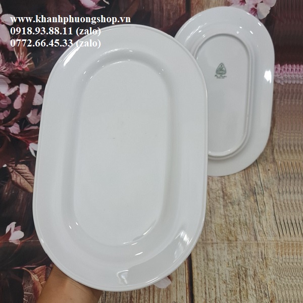 Dĩa sứ Minh Long hình oval - dĩa sứ Minh Long