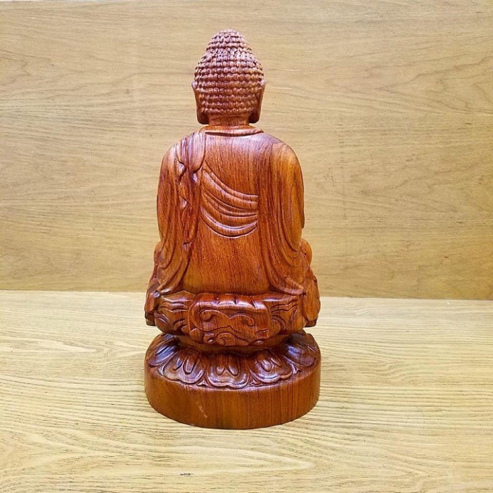 Tượng phật a di đà bằng gỗ cao 30 cm
