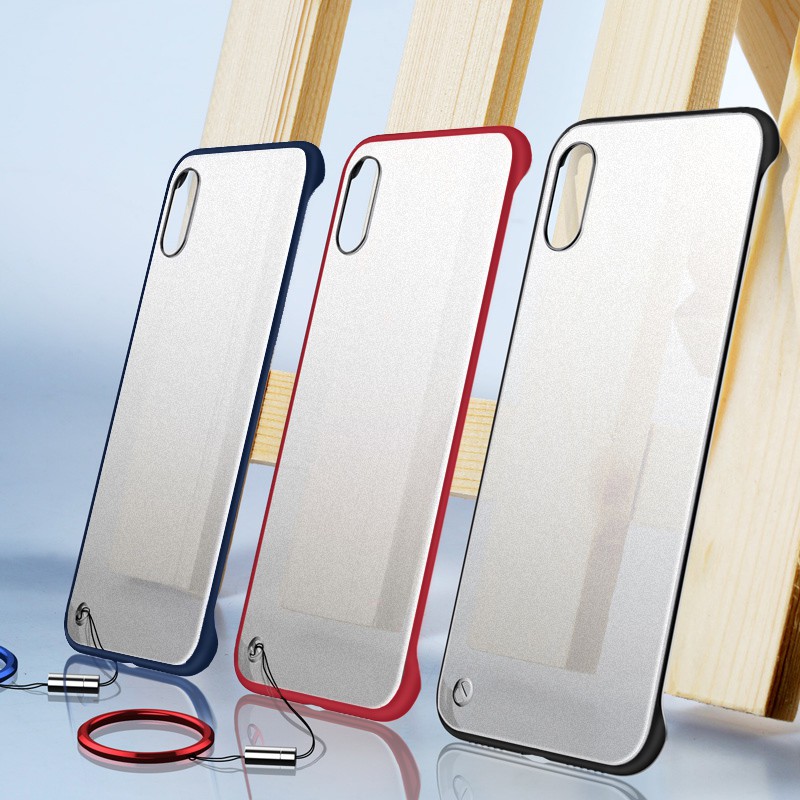 Ốp điện thoại không cạnh viền đơn giản bảo vệ cho iPhone X XS XS Max XR | BigBuy360 - bigbuy360.vn