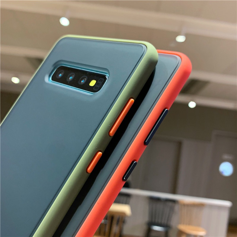 Ốp điện thoại nhám chống sốc và bám vân tay cho Samsung Galaxy S8 S9 S10 Plus S10 Pro