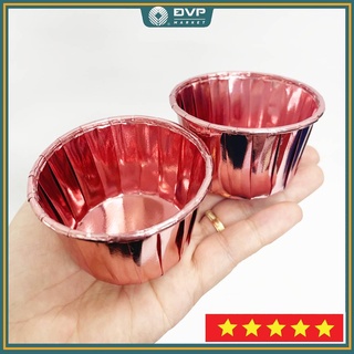Cup giấy muffin viền nhũ (set 50 cái)