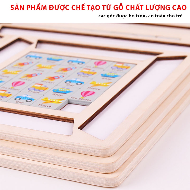 Đồ chơi gỗ thông minh xếp hình ghép cặp Pikachu cho trẻ em, trẻ con, bé trai, bé gái 4 5 6 7 8 9 10 tuổi