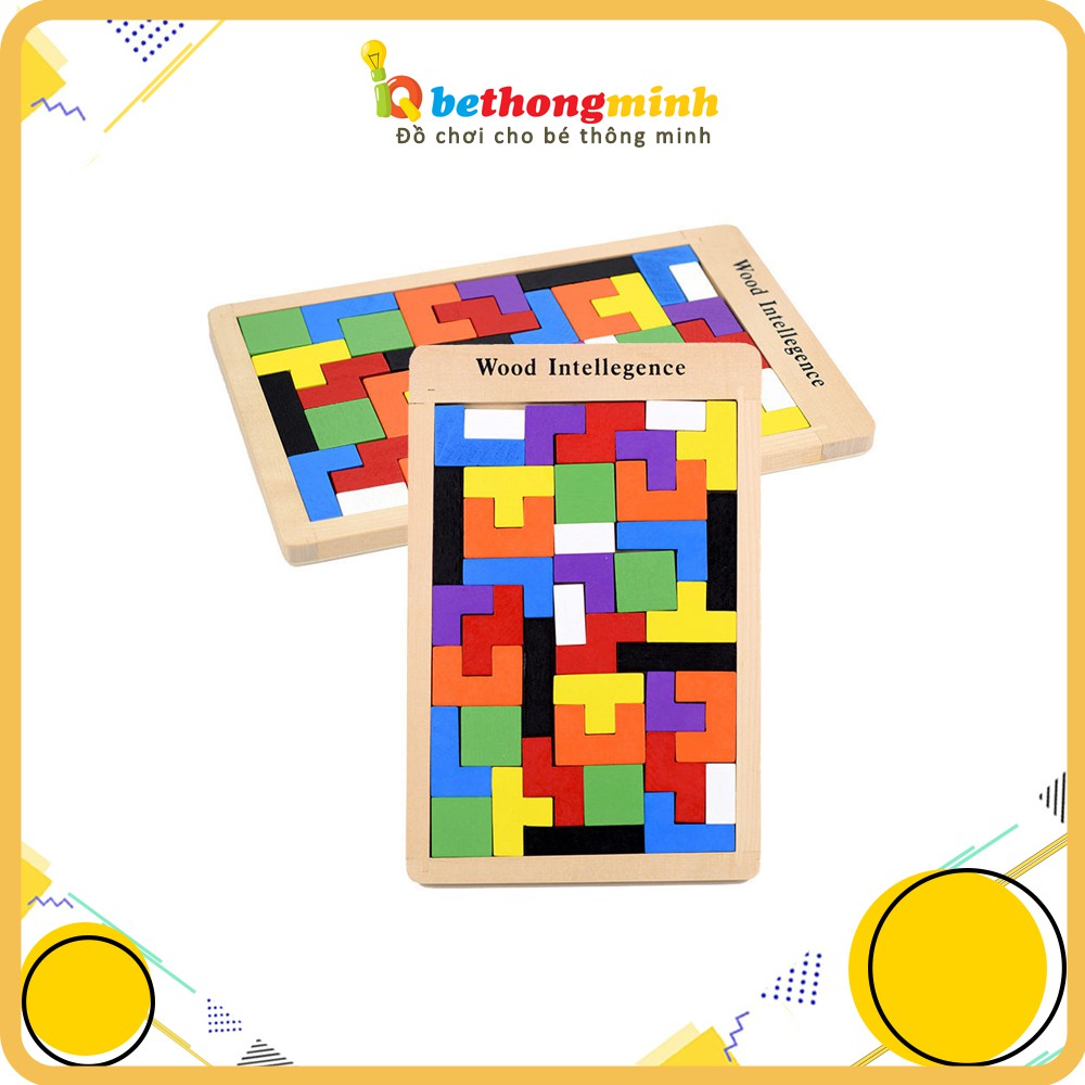 Đồ Chơi Xếp Gạch Sáng Tạo Pentomino Gỗ Tự Nhiên Sơn An toàn - Đồ Chơi Gỗ Montessori