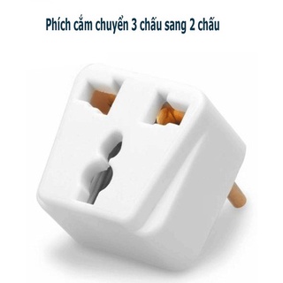 Phích cắm Vinakip chuyển 3 chân ra 2 chân, ổ cắm chuyển đổi, jack chuyển đổi