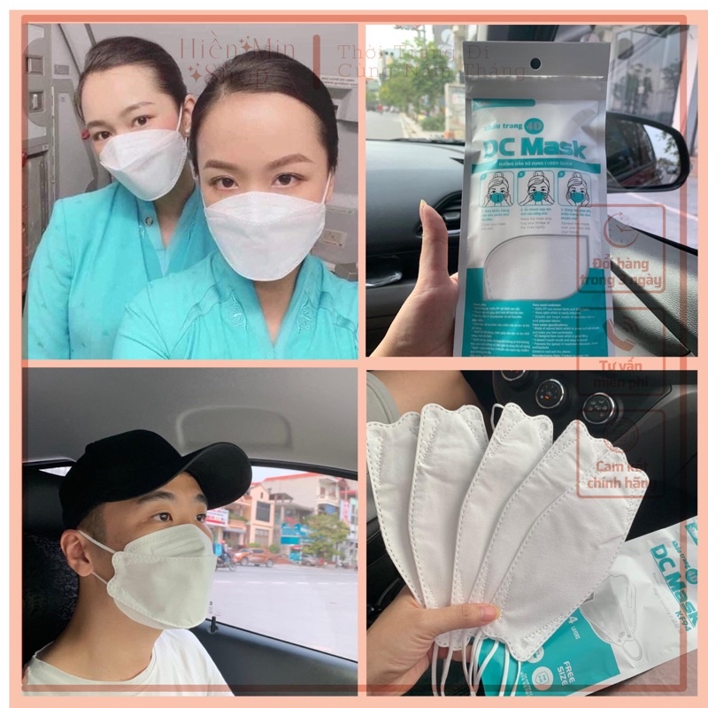 50 Chiếc Khẩu Trang [Freeship] Khẩu Trang KF94 4D Mask Siêu Đẹp Chính Hãng Cho Nam Nữ-Form rộng,ôm mặt,không dính son