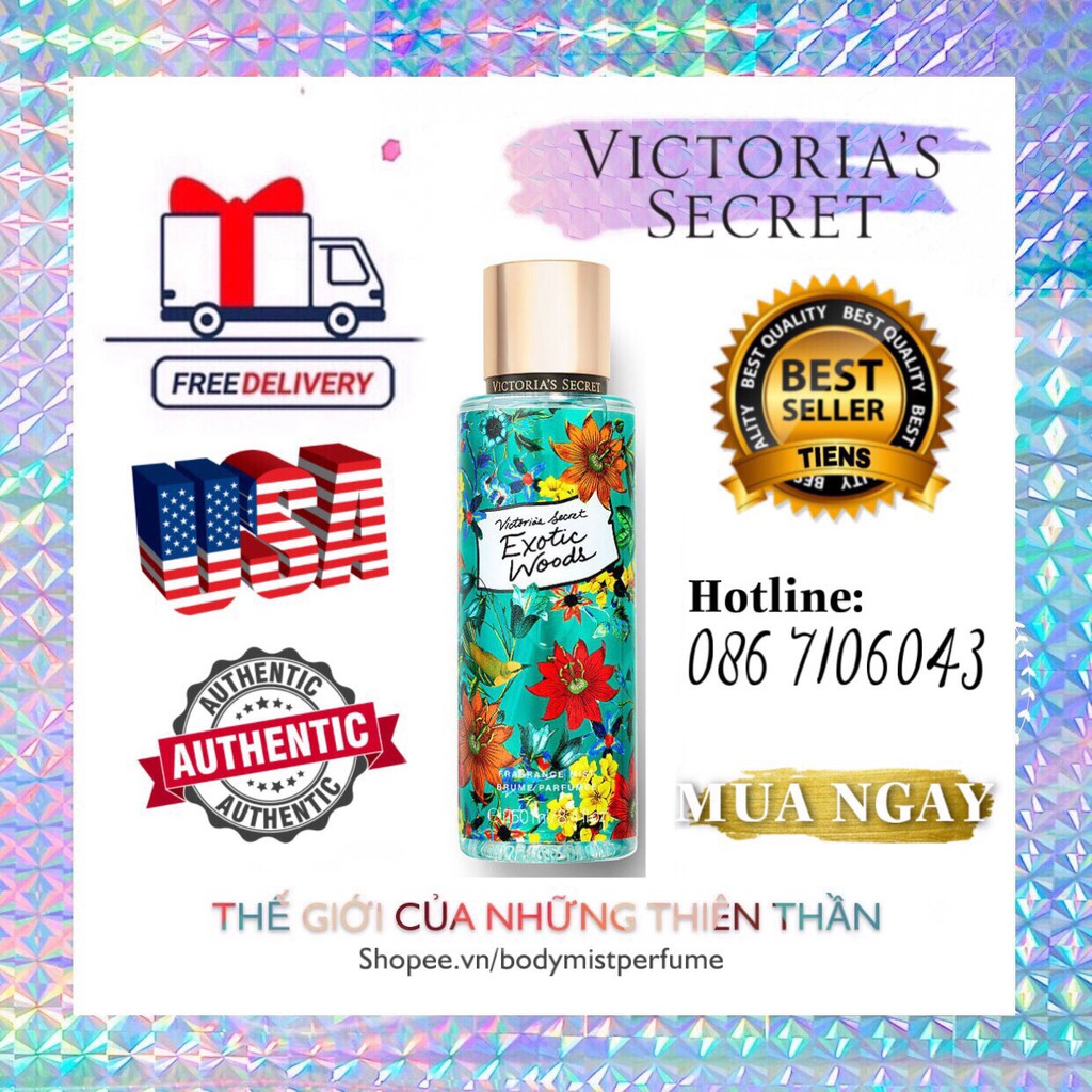 𝗕𝗢𝗗𝗬𝗠𝗜𝗦𝗧𝗣𝗘𝗥𝗙𝗨𝗠𝗘⚜️Xịt Thơm Body Victoria’s Secret Exotic Woods New 2019 250ml | BigBuy360 - bigbuy360.vn