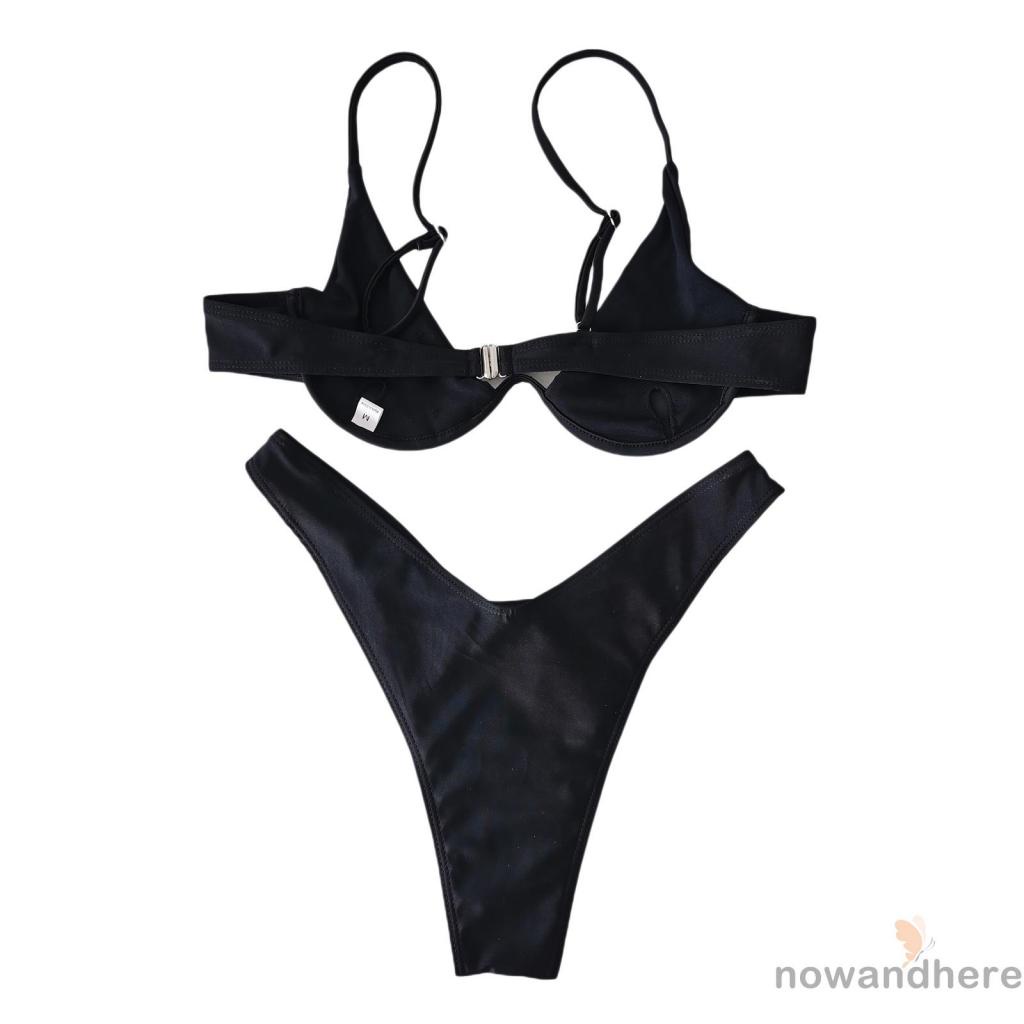 Bộ đồ bơi hai mảnh cổ chữ V khoét sâu có đệm lót eo co giãn in họa tiết đầu lâu thời trang cho nữ | BigBuy360 - bigbuy360.vn