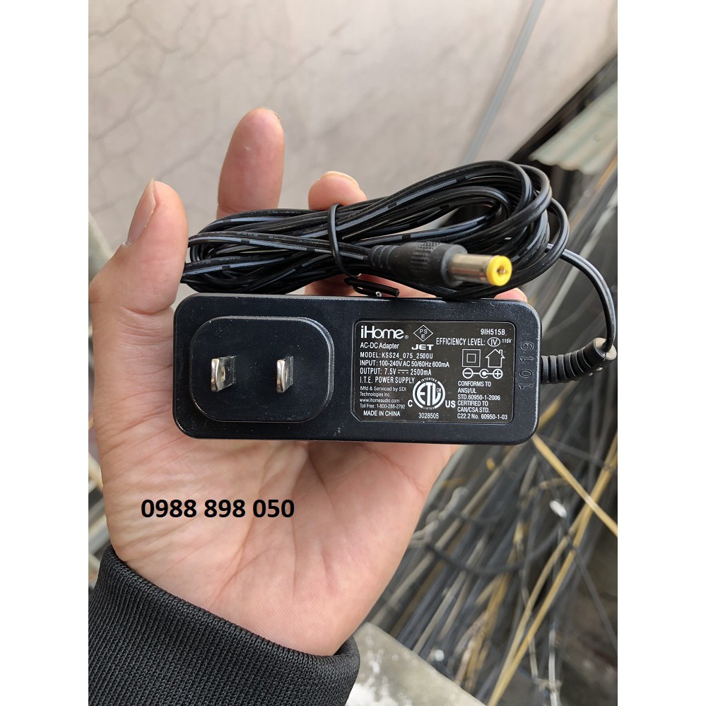 Adapter Nguồn 7,5v 2,5a Bảo hành 12 tháng