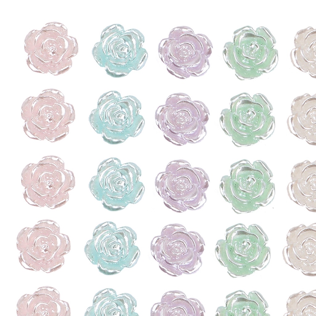 Set 50 Hoa Trà Trang Trí Móng Tay DIY Nhẹ Nhàng Tinh Tế Cho Nữ