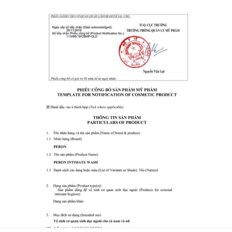 Peron Dung Dịch Vệ Sinh Phụ Nữ 150ml và 250ml