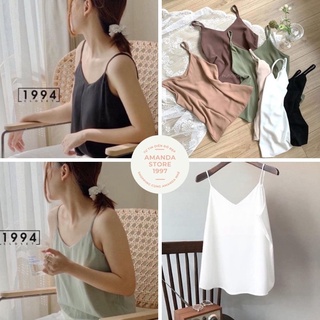 Áo 2 dây nữ shynstores vải đũi mịn mát freesize form rộng nhiều màu