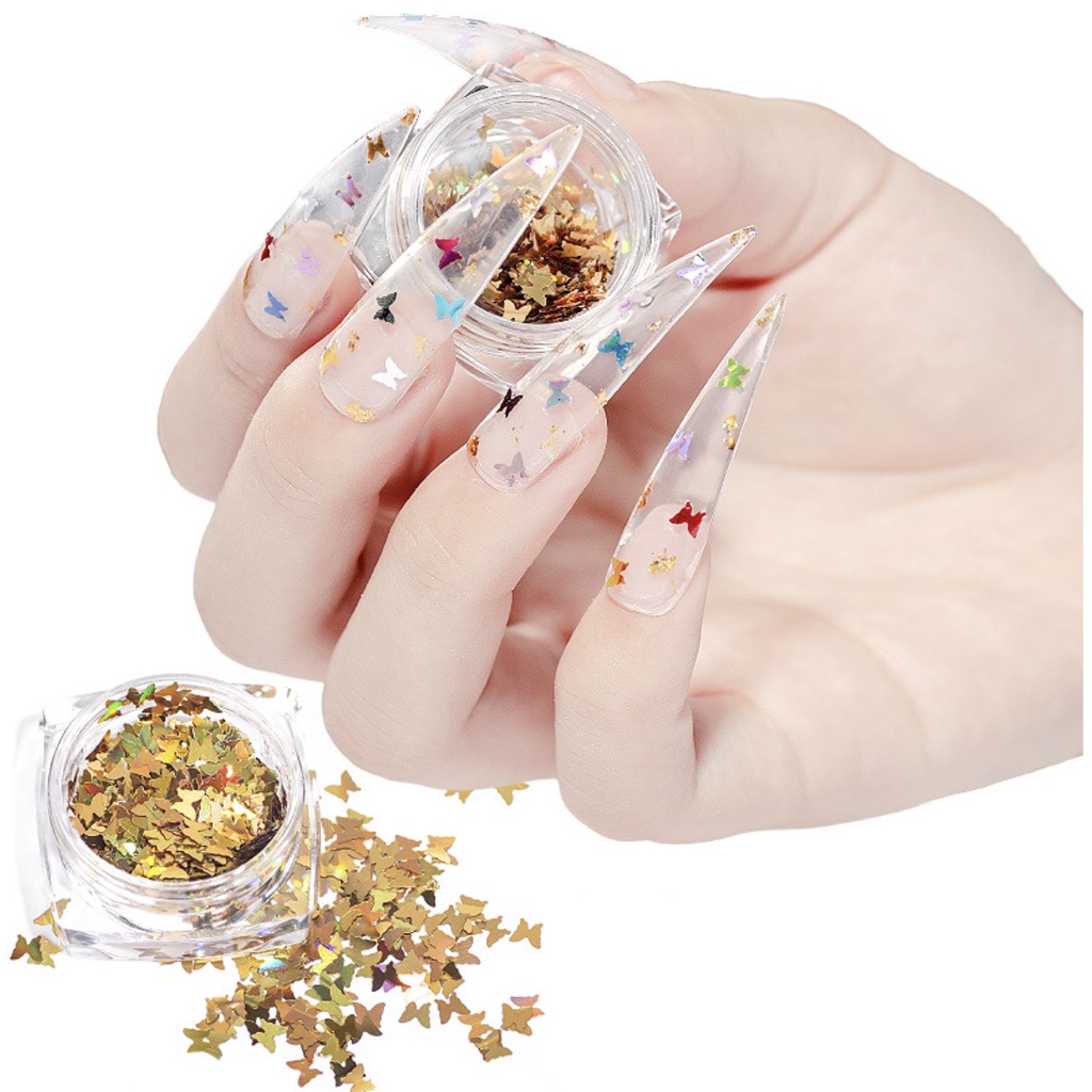 Set Bướm 12 Màu Trang Trí Móng