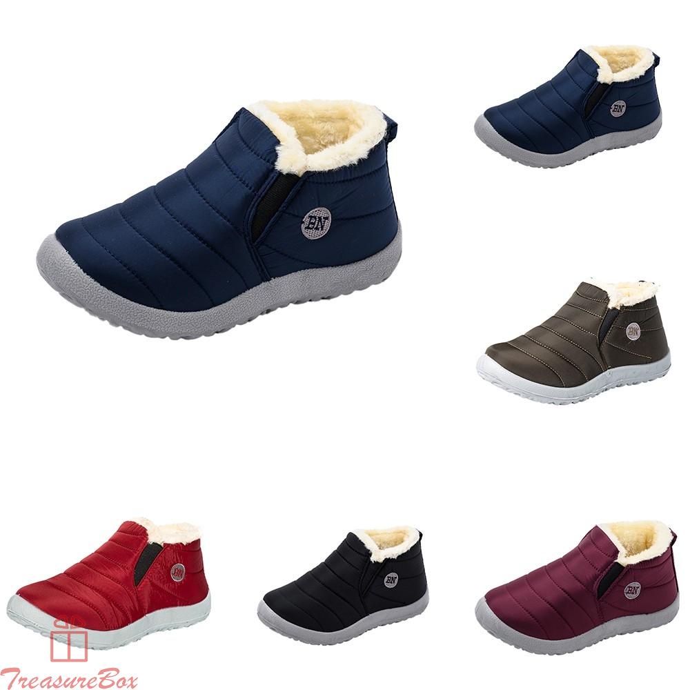 【TRSBX】Women Ankle Snow Boots Slip on Winter Waterproof Fur Lined Outdoor Shoes ourzcga WWwrEx sONJwm nCGhtL BONRCSP vaBSdLp aBcaud