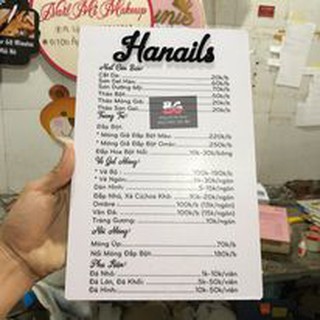 ( giá rẻ) Menu khắc - decal