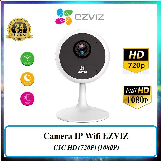Camera ip wifi Ezviz C1C 720 - C1C 1080P , Hổ trợ thẻ nhớ 128G - Hàng chính hãng
