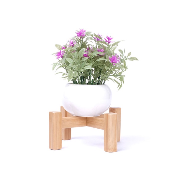 Giá Đỡ Chậu Hoa Bằng Gỗ Tre Chất Lượng Cao Tiết Kiệm Không Gian