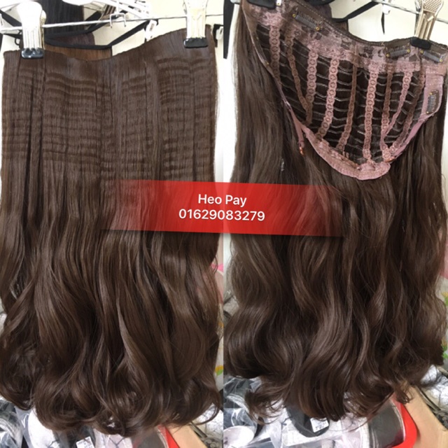 Tóc giả nữ chữ u xoăn đuôi - ku10 hình thật tại shop
