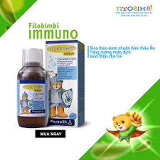 Fitobimbi Immuno  - Thảo dược Châu Âu tăng cường miễn dịch tự nhiên cho bé lọ 200ml
