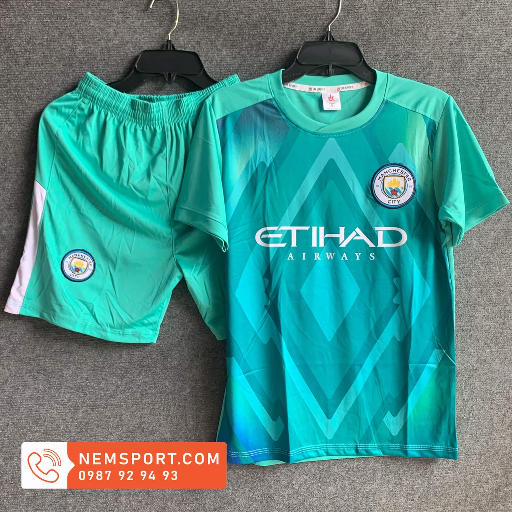 Áo Đá Bóng Manchester City Xanh Ngọc Mới 21/22