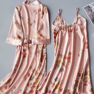 SET ÁO CHOÀNG ĐẦM NGỦ LỤA - florafashionvn