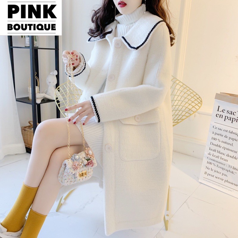 Áo Khoác Dạ Lông Dáng Dài Túi Hộp Hàng Quảng Châu PINKBOU | BigBuy360 - bigbuy360.vn