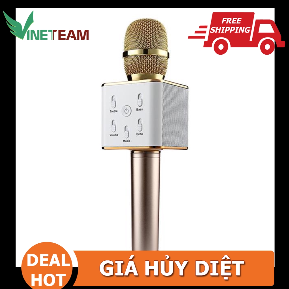 FREESHIP] Micro hát karaoke blutooth Q7-SD17-SD-10L2017 cao cấp VINET SHOP -dc1581