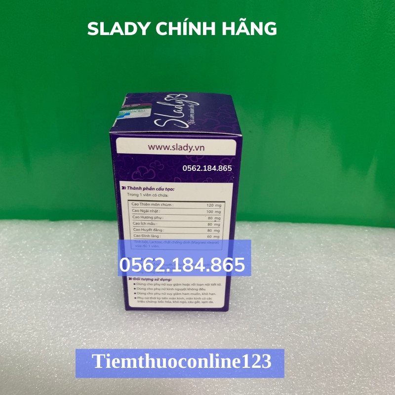 Viên uống SLady  - Hết Khô Hạn, Tăng Sinh Lý, Cân Bằng Nội Tiết Tố Nữ Chính Hãng