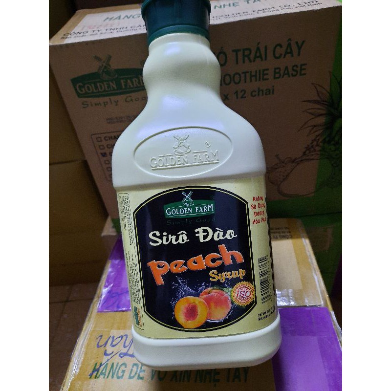 Siro Đào Golden Farm can 2L