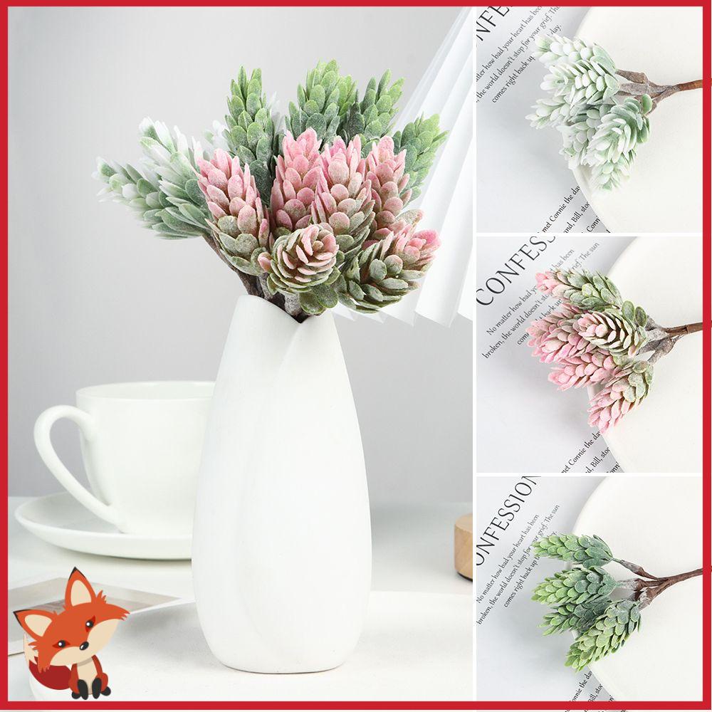 Nhánh Cây Thông Nhân Tạo 6 Đầu Trang Trí Nội Thất/Tiệc Cưới/Giáng Sinh Nhiều Màu Sắc