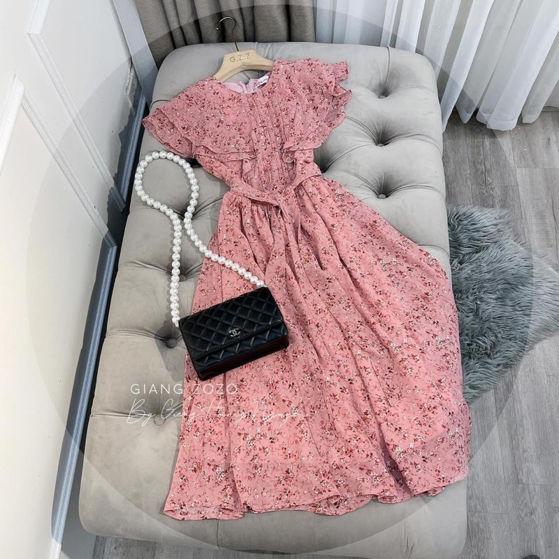 VÁY HỒNG HOA NHÍ TAY CÁNH TIÊN CHO NỮ | BigBuy360 - bigbuy360.vn