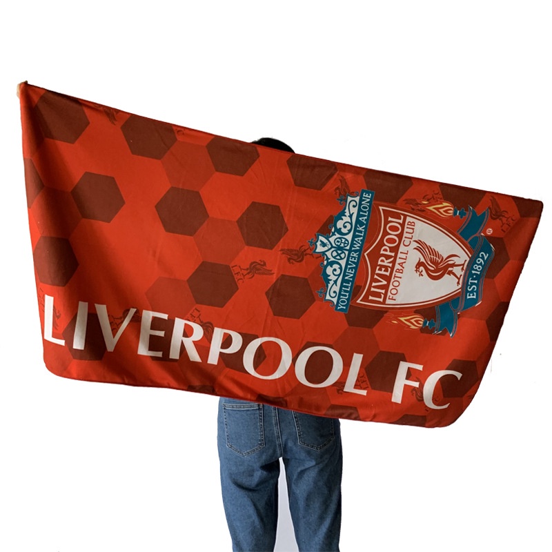 Yt1 khăn thể thao messi paris saint-germain real madrid manchester city liverpool f.c.logo khăn đi biển quà tặng bóng đá fo