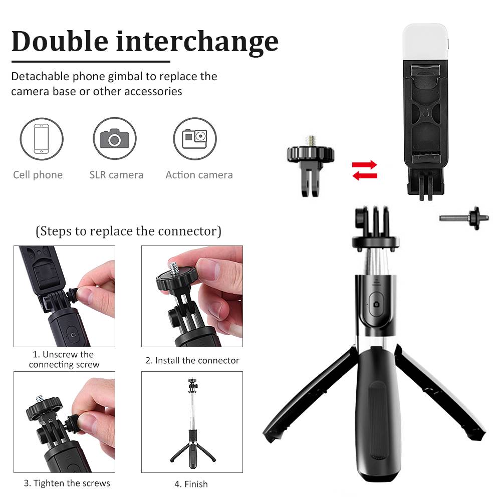 Gậy Chụp Ảnh Selfie L02S Kết Nối Bluetooth 4.0 | BigBuy360 - bigbuy360.vn