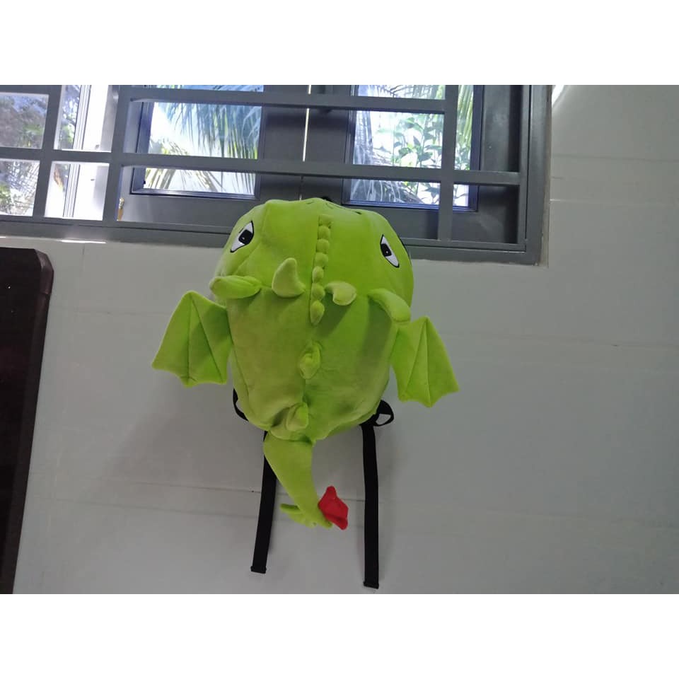 Balo rồng màu xanh lá vải nhung mềm mịn