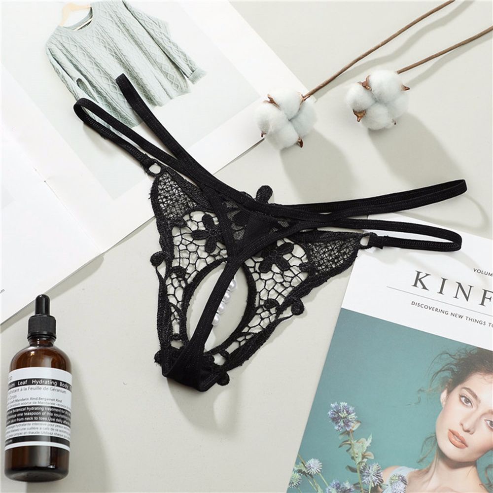 MOCHO Quần lót lọt khe ren hoa bằng nylon khoét rỗng hai dây thoáng khí có nhiều màu sắc cho nữ